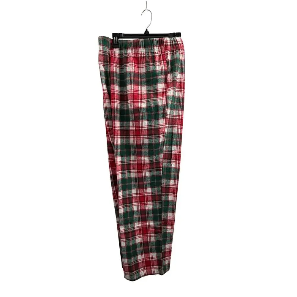 Nordstrom Men’s Flannel Plaid Red White Green‎ Pajama Pants size 2XL XXL NWOT